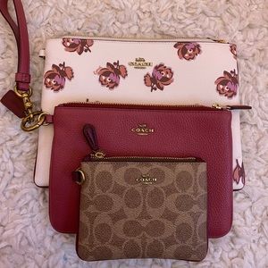 Coach Wristlet Trio